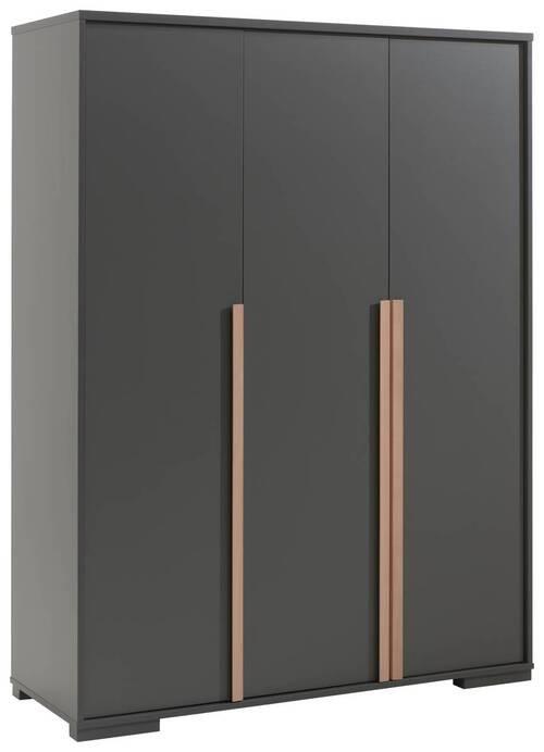 Drehtürenschrank London ca.145 ,6x195,2x56cm Anthrazit/Buche - Anthrazit/Buchefarben, MODERN, Holz/Holzwerkstoff (145,6/195,2/56cm) - MID.YOU