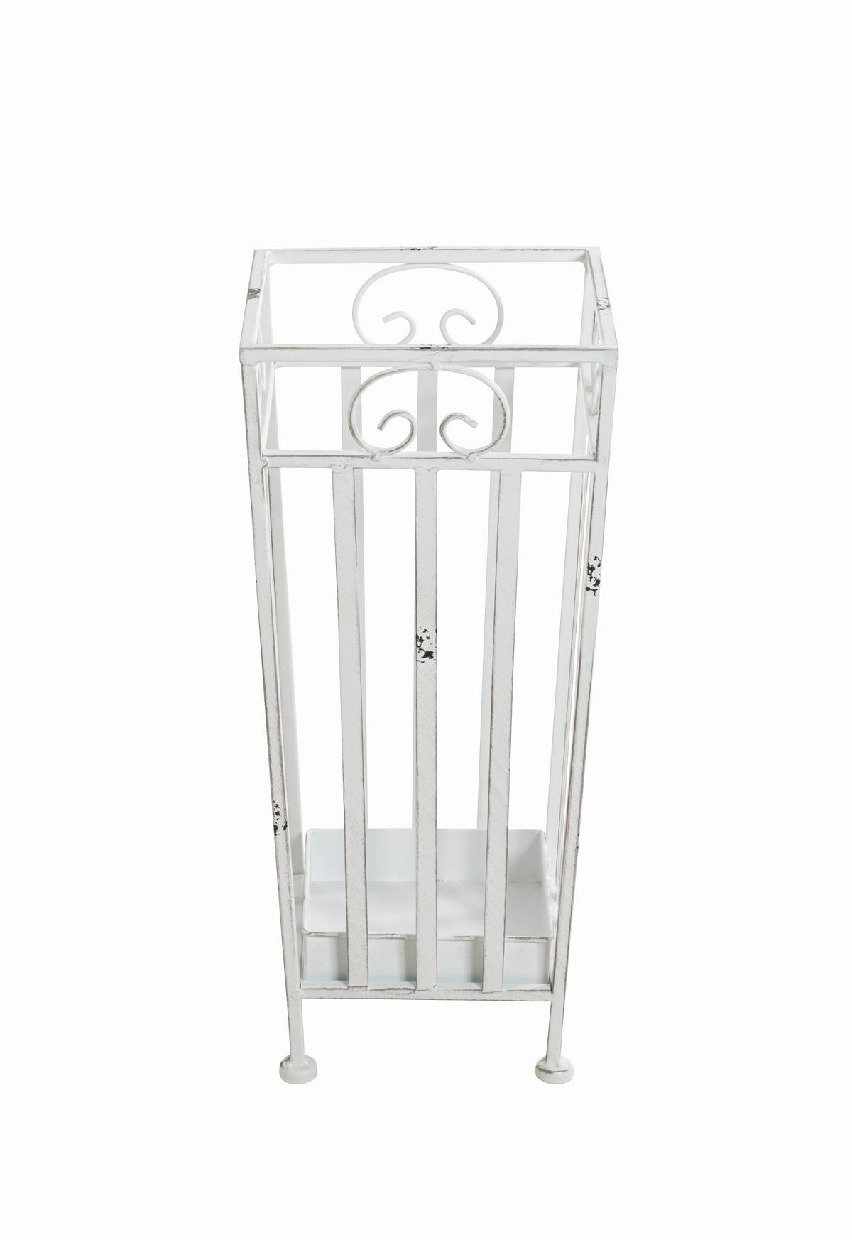 STOJAK NA PARASOLE HANNE - biały, Design, metal (20/46/20cm)
