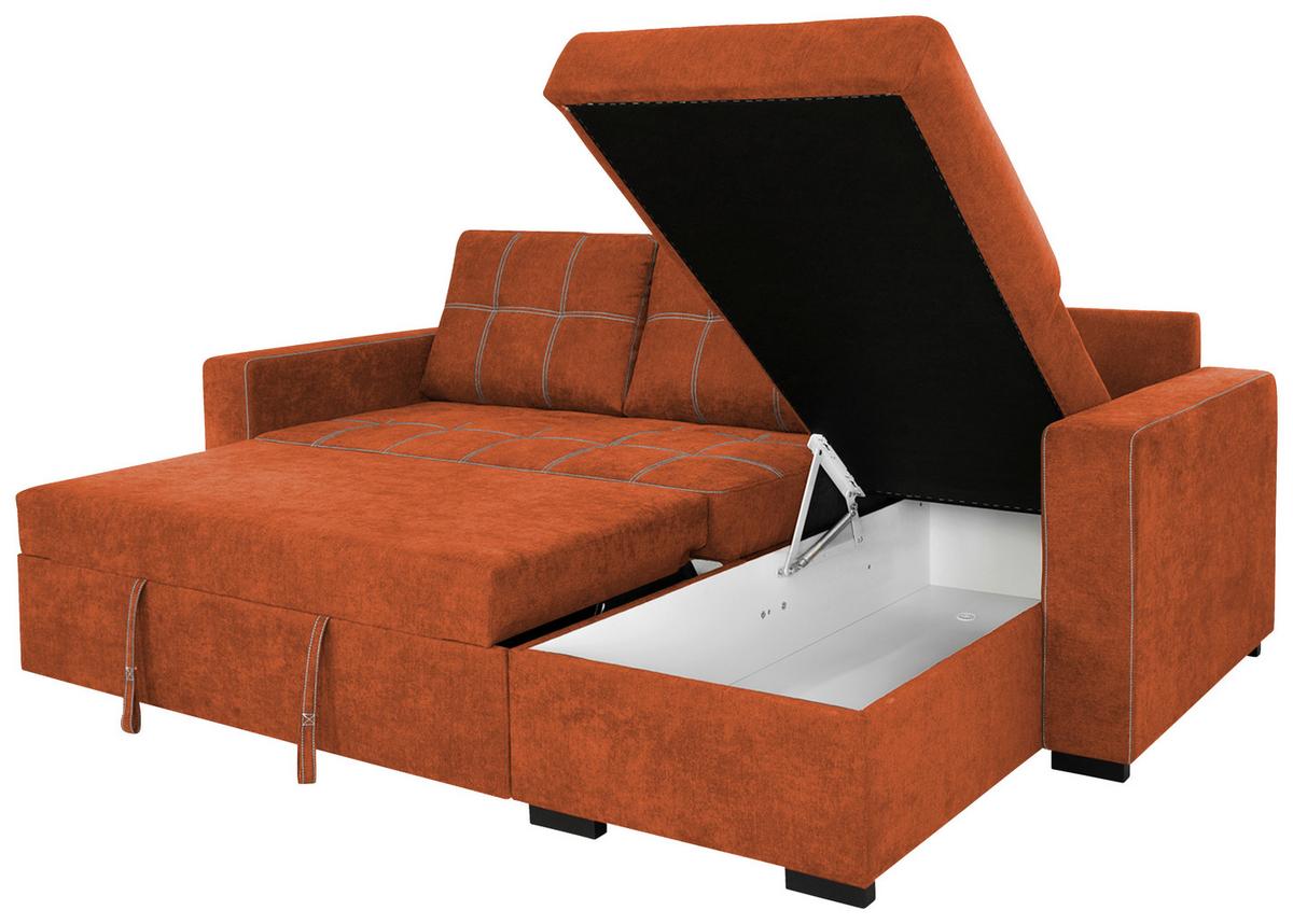 Canapea modulară TURIN - teracotă, Design, plastic/lemn (239/87/160cm) - Modern Living