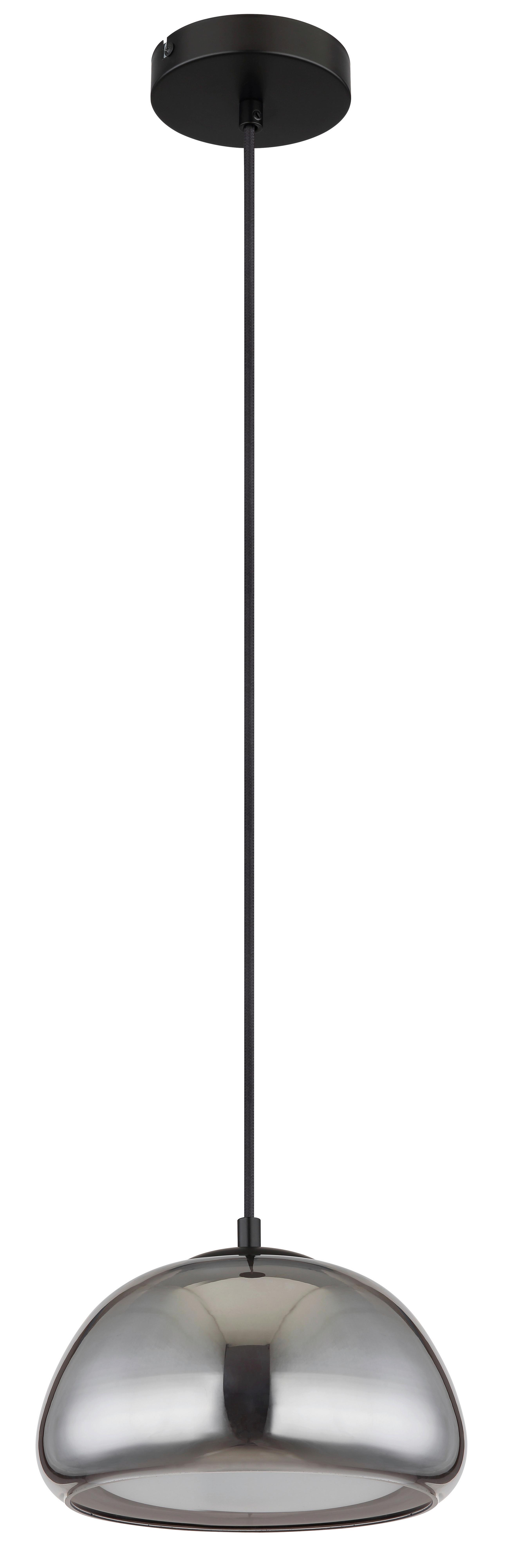 HÄNGELEUCHTE 15743H JELLA - Weiss/Schwarz, Konventionell, Glas/Textil (25/120cm) - Globo