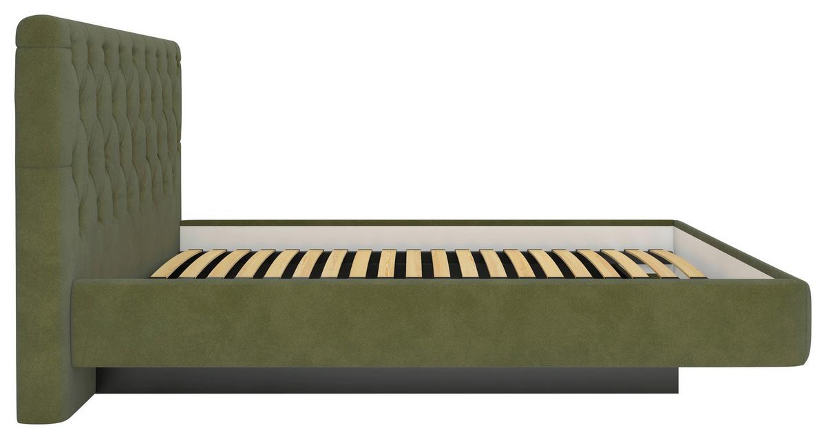 Tapecirani Krevet Pedro - zelena/crna, Moderno, drvni materijal/metal (160/200cm) - Mömax