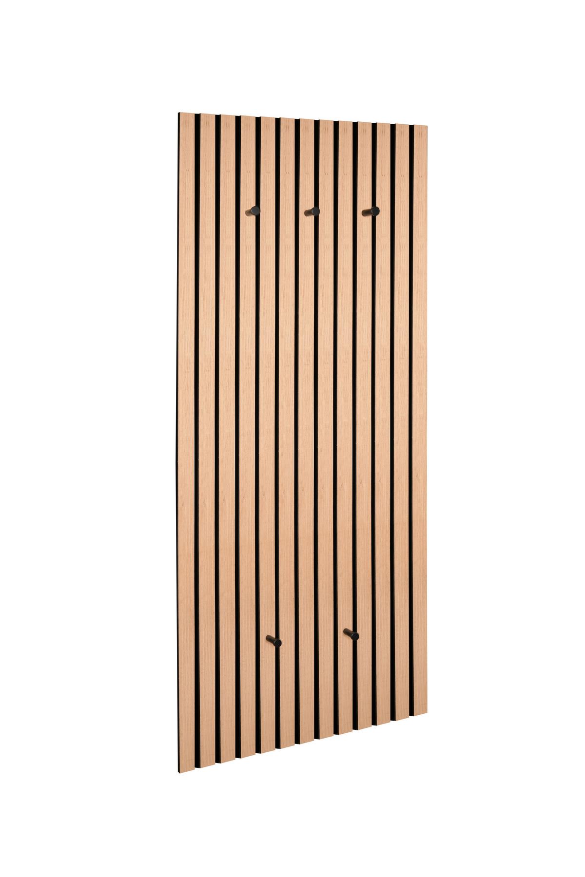 PANEL DO PRZEDPOKOJU GABI - czarny/dąb artisan, Modern, materiał drewnopochodny/tkanina (50/125/7cm) - Xora