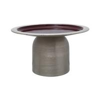 Tortenplatte Kuchenplatte Art Deco 225 - Pflaume/Silberfarben, Trend, Metall (24,5/14cm) - Kayoom