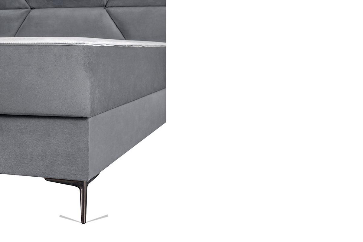 Kárpitozott Ágy Luka - szürke, Konventionell, faalapú anyag/textil (160/200cm)