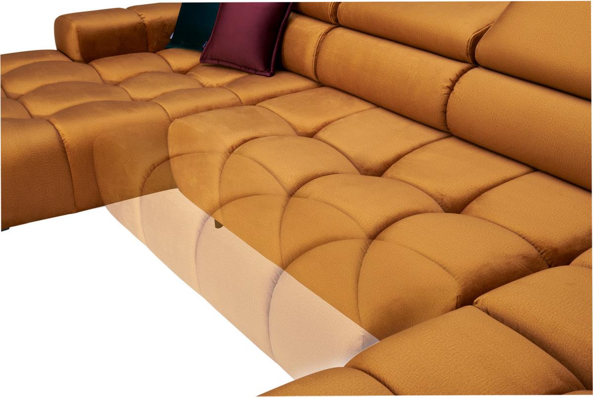 Coltar IMPERIA -EXKLUSIV- - galben curry, Design, textil (177/385/216cm) - Modern Living
