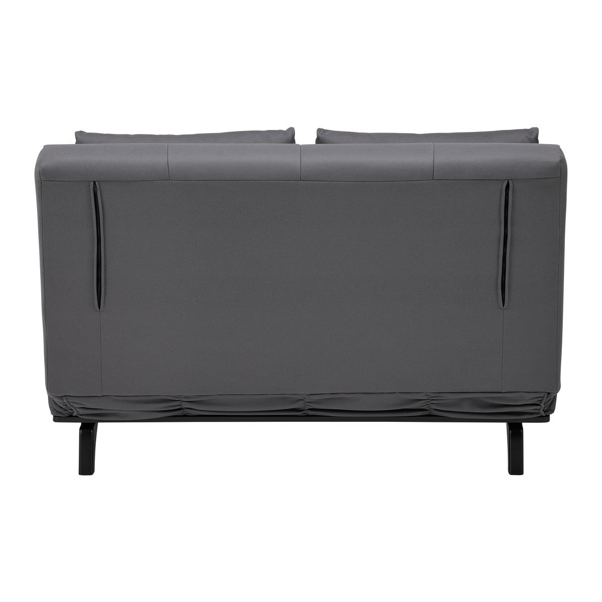 Canapea extensibilă RICA - gri, Modern, lemn/textil (121/83/93cm) - Bessagi Home