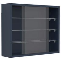 Hängevitrine Drivalo S Anthrazit - Transparent/Anthrazit, Design, Glas/Holzwerkstoff (50/40/12cm) - MID.YOU