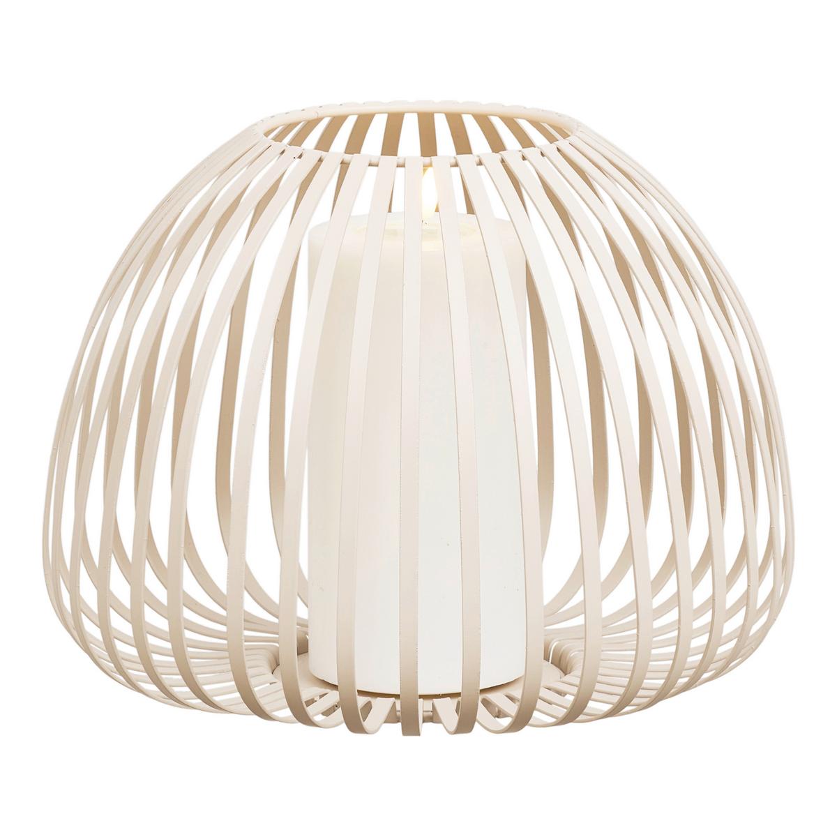 Laterne Stoense Lantern Beige - Beige, Basics, Metall (25/20cm)