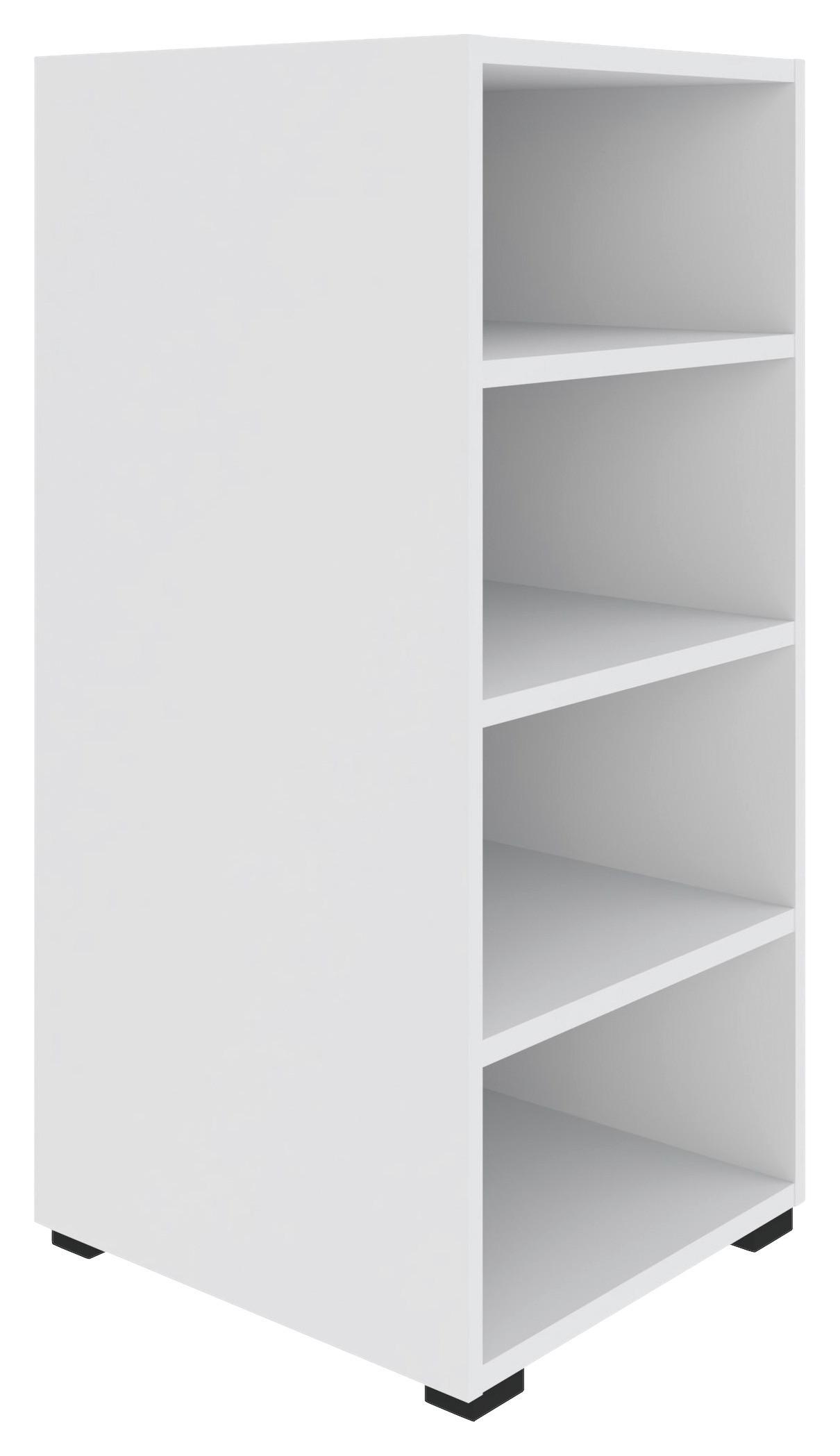Regal Unit Bele Barve - črna/bela, Moderno, leseni material (45,6/89,6/40cm) - Based