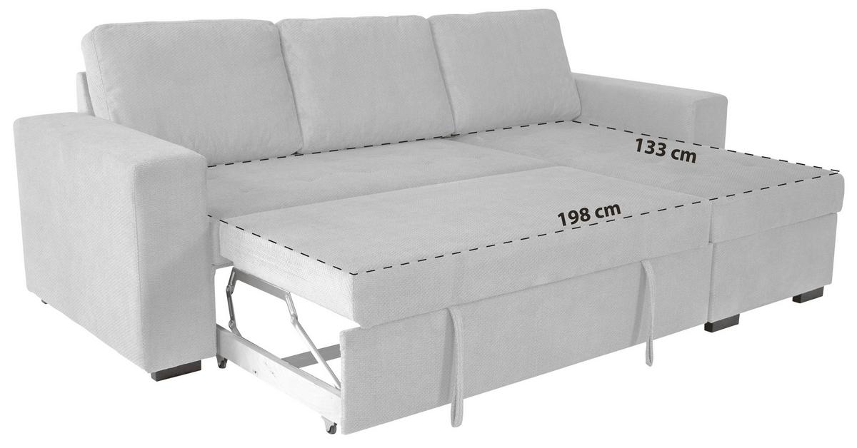 Kutna Garnitura Jan - sivo-bež, Trend, tekstil (247/155cm)