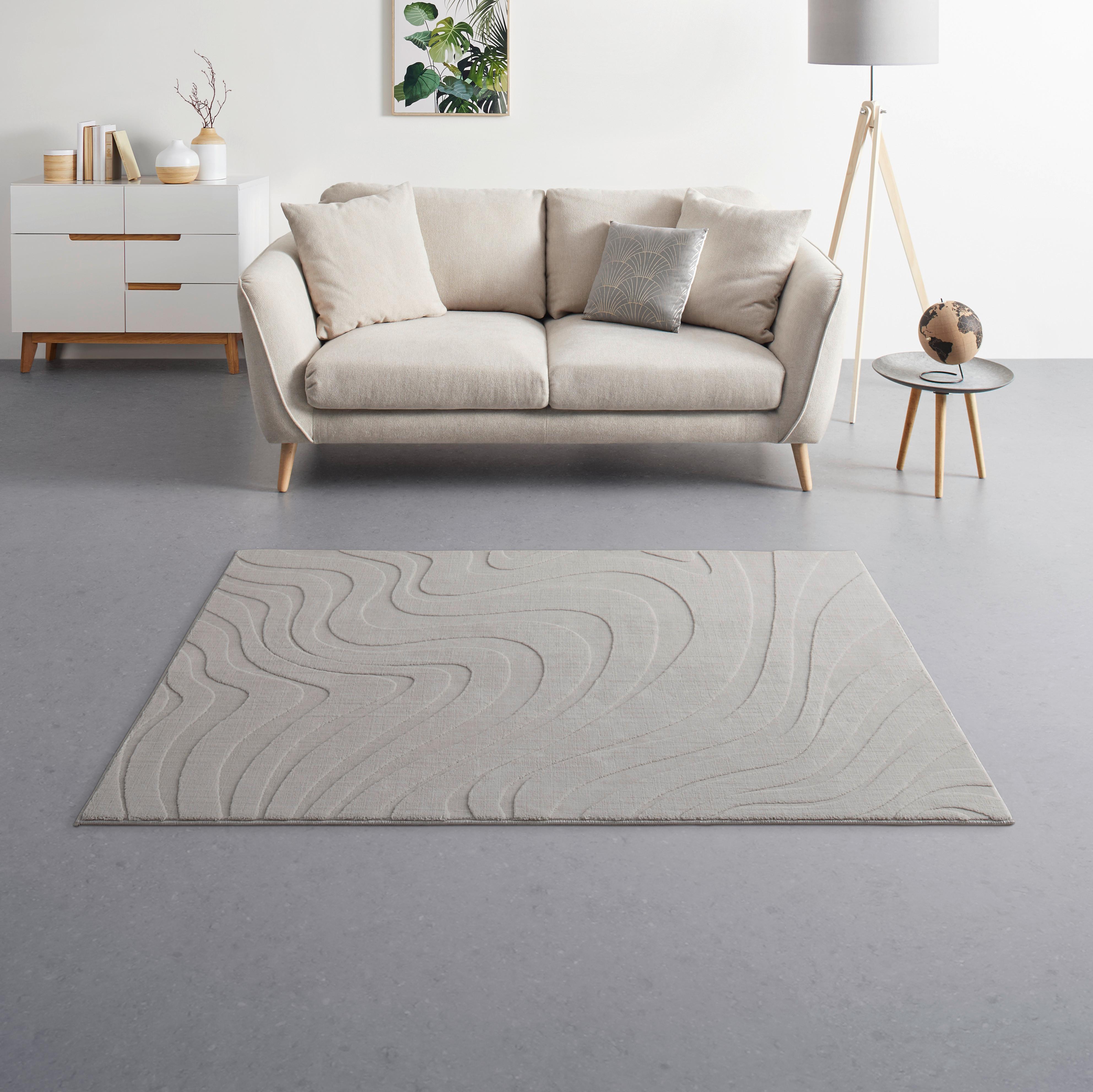 Kunstfell New Wave 2 in Grau ca. 120x170cm - Grau, MODERN, Fell (120/170cm) - Mömax