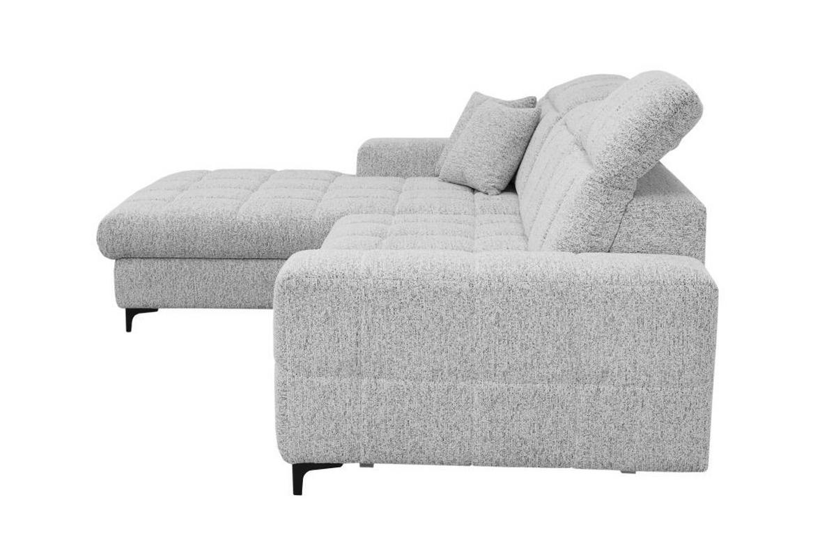 Kutna Garnitura Santorini - siva/crna, Moderno, tekstil (193/291cm) - Premium Living