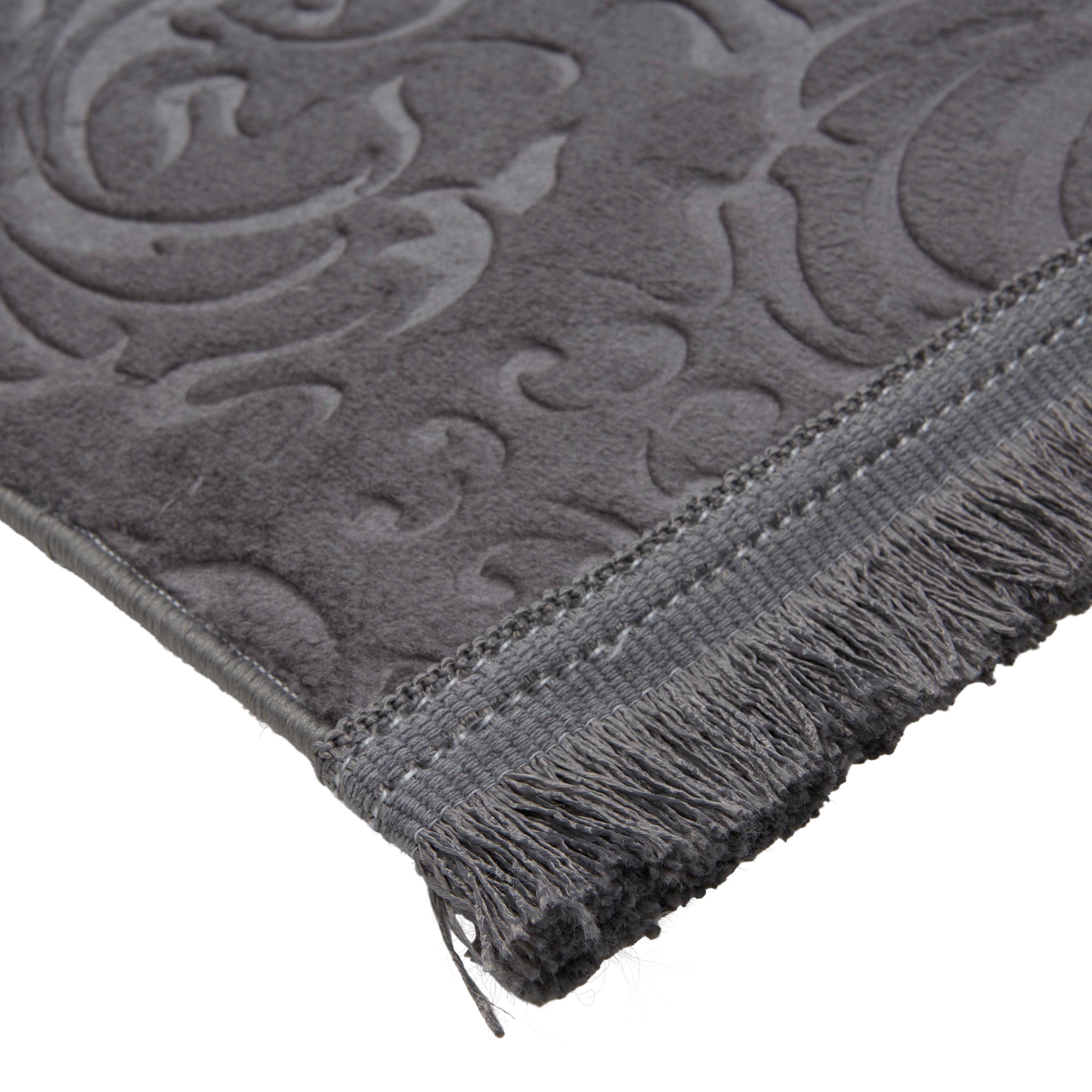 Webteppich Daphne 1 in Anthrazit ca. 80x140cm - Anthrazit, Modern, Textil (80cm) - Modern Living