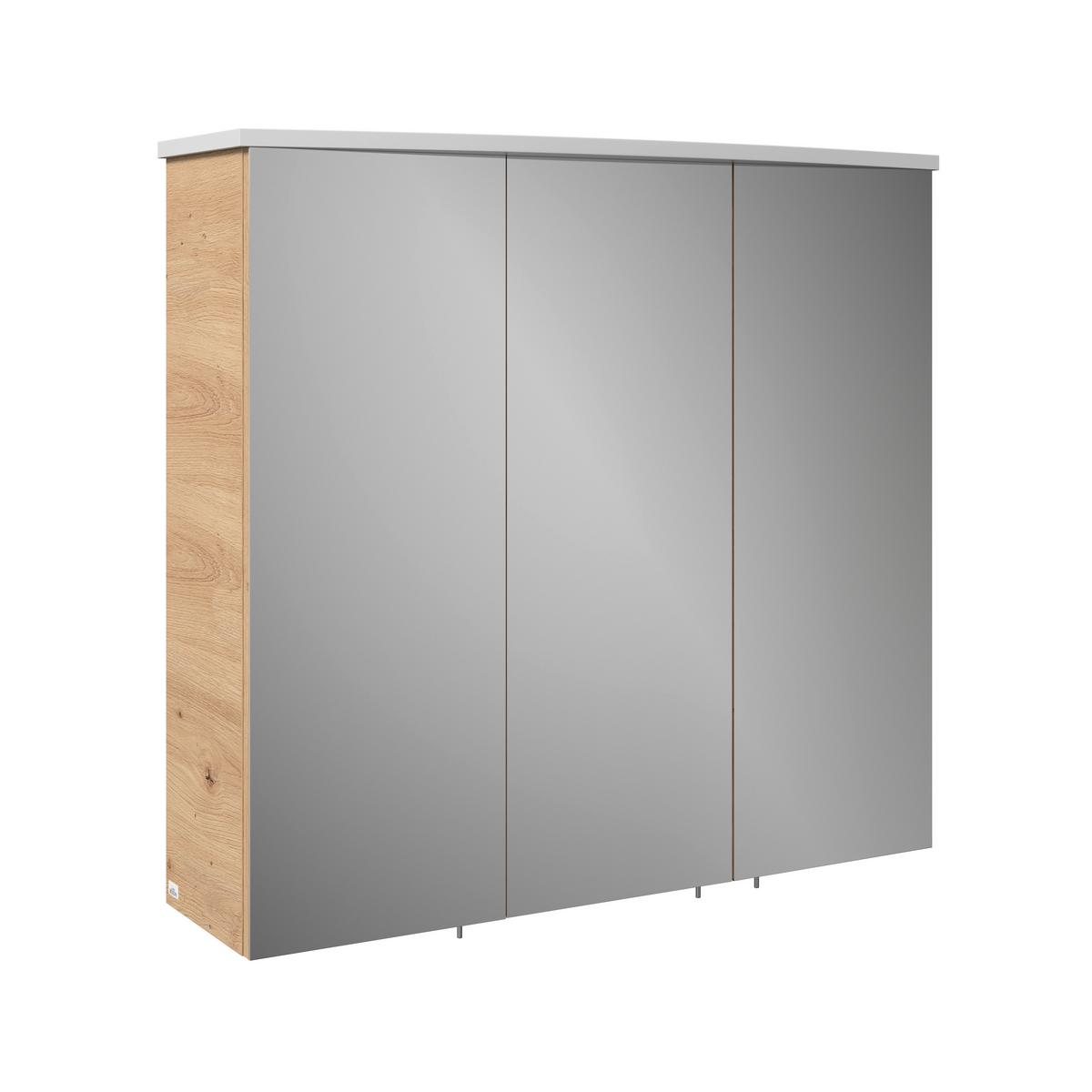 Dulap cu oglindă Avensis - străveziu/culoare lemn stejar, Modern, sticlă/material pe bază de lemn (75/73/20,5cm) - Luca Bessoni
