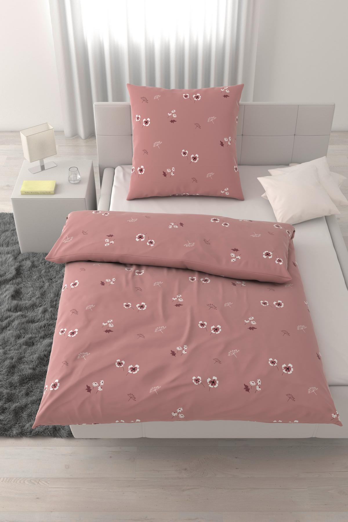 Bettwäsche Nelly Rosa ca. 135x200cm - Rosa, MODERN, Textil (135/200cm) - Mömax