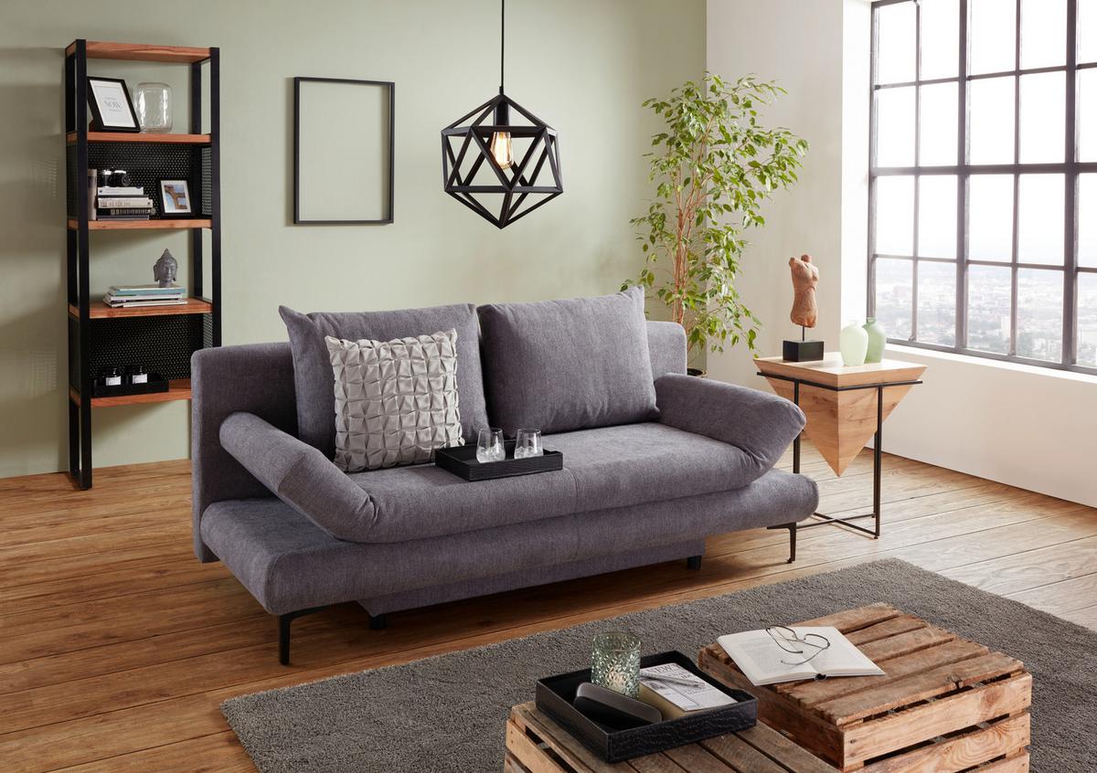 Mizica Pyramide, Mangov Les, Kovina - črna/naravne barve, Trendi, kovina/les (45/60/45cm) - Modern Living