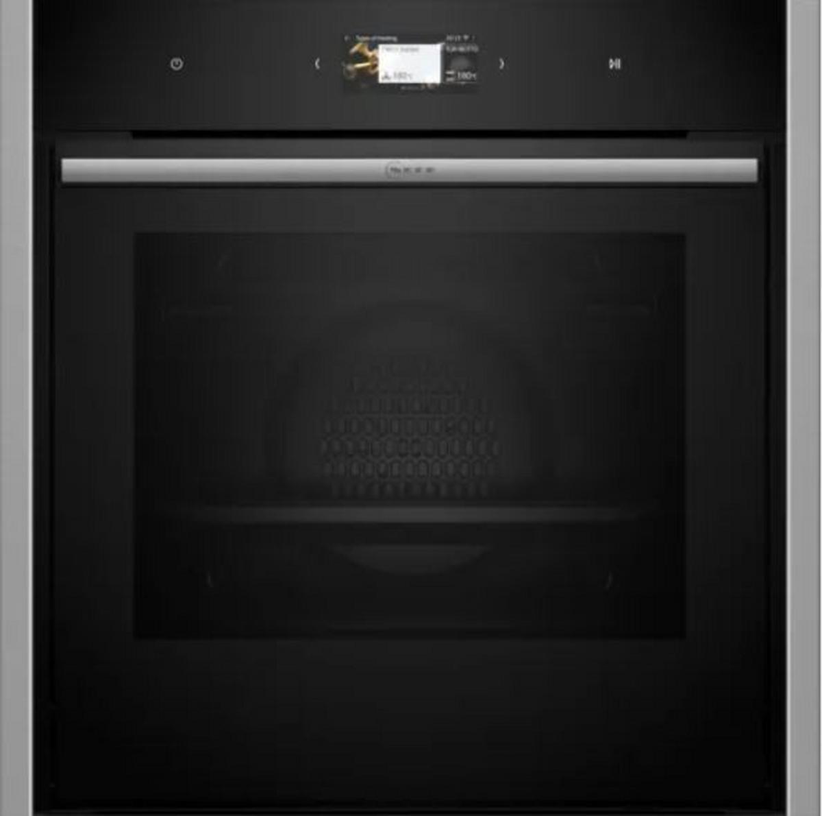 Einbaubackofen B64CS31N0 mit Slide&Hide - Edelstahlfarben/Schwarz (59,6/59,5/54,8cm) - Neff