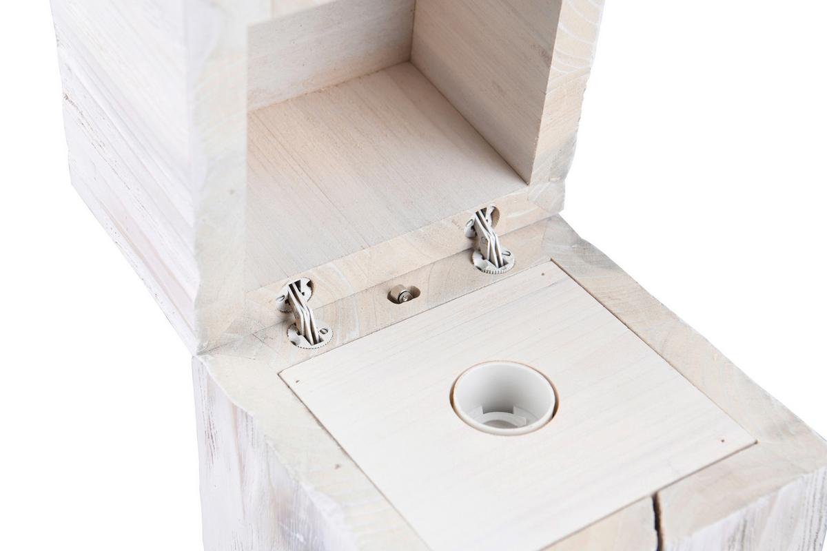 Tischleuchte Treasure in Weiß max. 2 Watt - Weiß, Trend, Holz (12/12/16cm) - Trio Leuchten