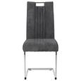 Schwingstuhl in Grau - Chromfarben/Grau, MODERN, Textil/Metall (42 98 56cm) - Modern Living Schwingstuhl in Grau - Chromfarben/Grau, MODERN, Textil/Metall (42 98 56cm) - Modern Living