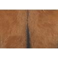 Fellhocker Lotte - Braun/Weiß, MODERN, Leder/Holz (60/60/44cm) - Premium Living
