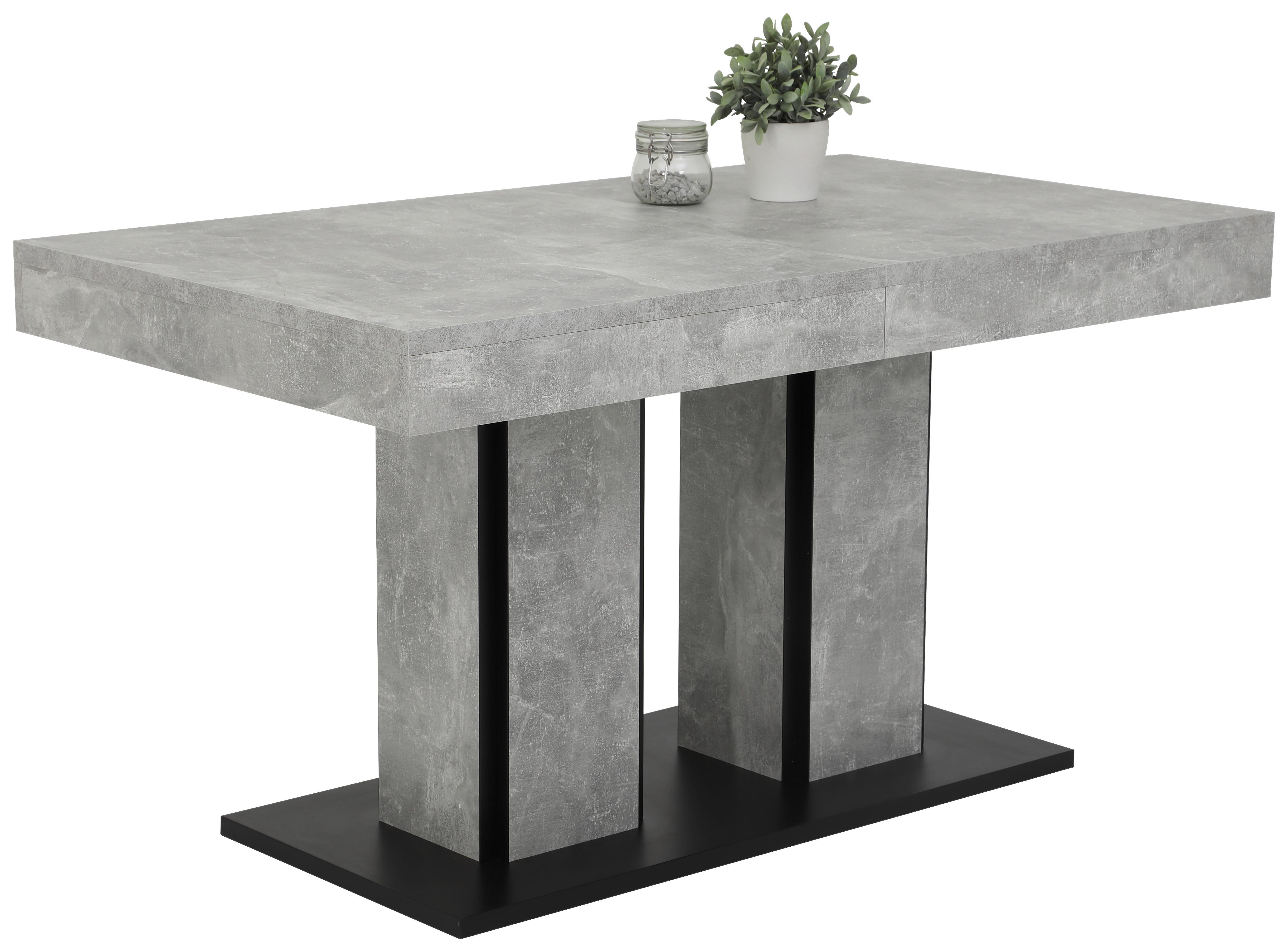 Esstisch Rose Anthrazit/Grau - Anthrazit/Grau, MODERN, Holzwerkstoff (140/80/76cm) - MID.YOU