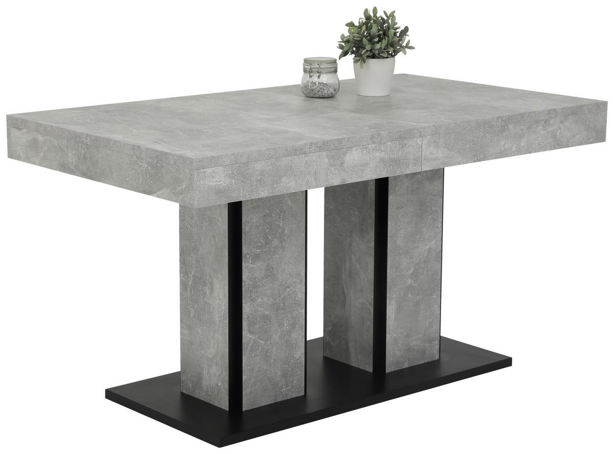 Esstisch Rose Anthrazit/Grau - Anthrazit/Grau, MODERN, Holzwerkstoff (140/80/76cm) - MID.YOU