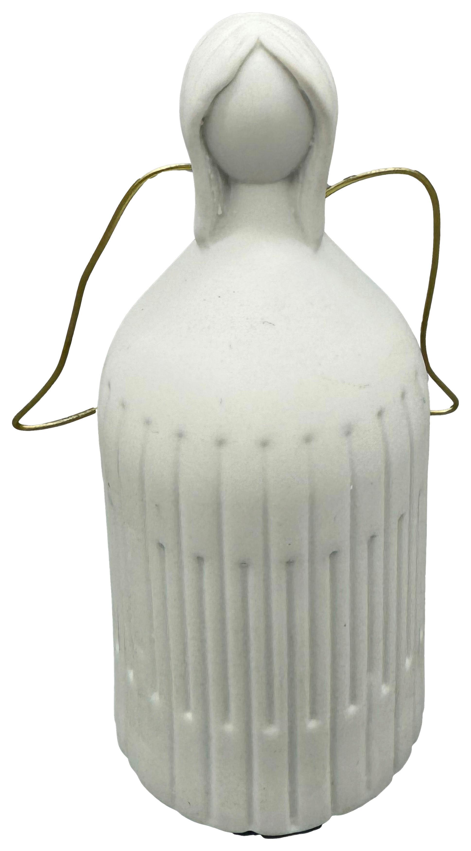 Dekoengel Mary Weiß - Weiß, KONVENTIONELL, Keramik (5/12,5cm) - Modern Living
