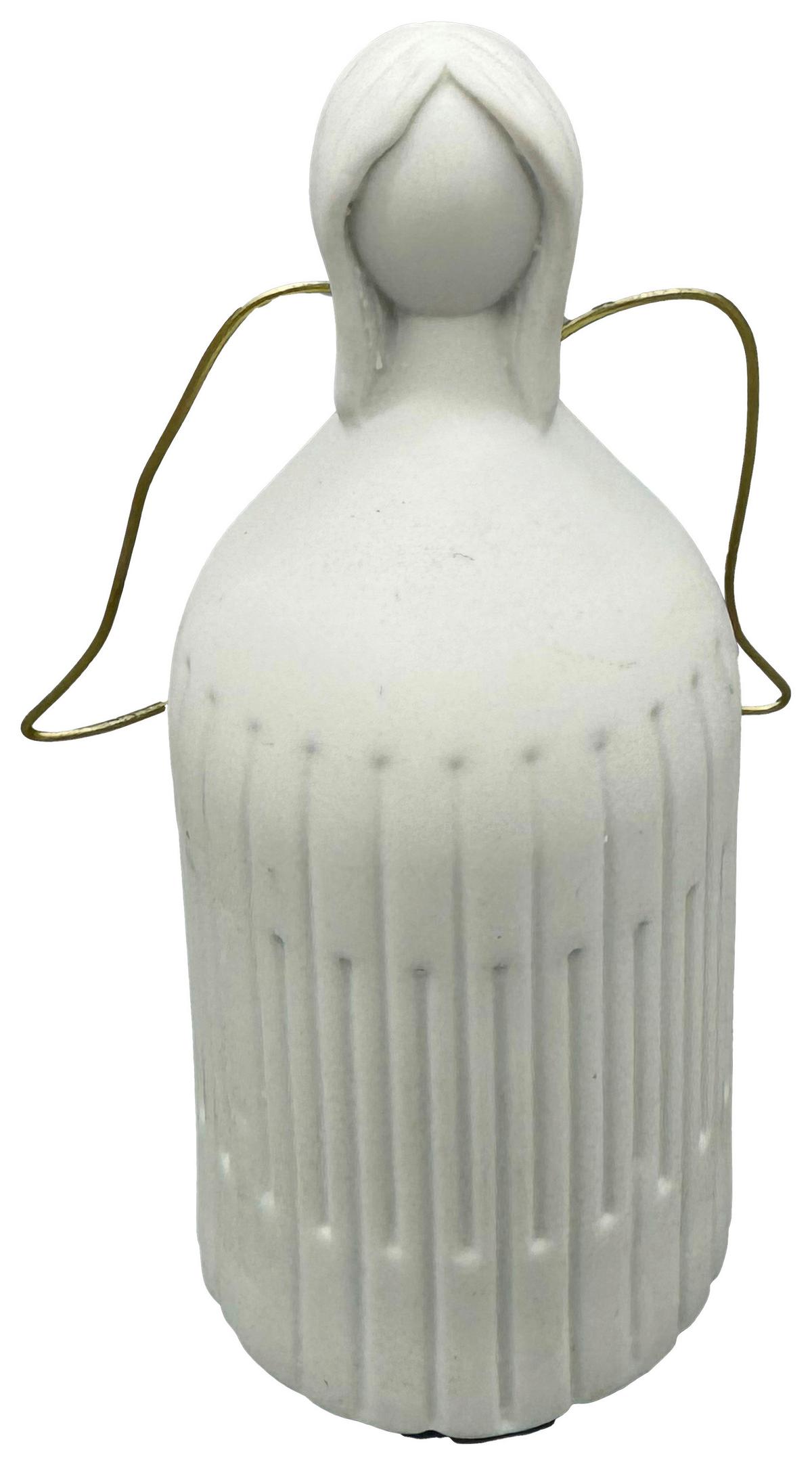 Dekoengel Mary Weiß - Weiß, KONVENTIONELL, Keramik (5/12,5cm) - Modern Living