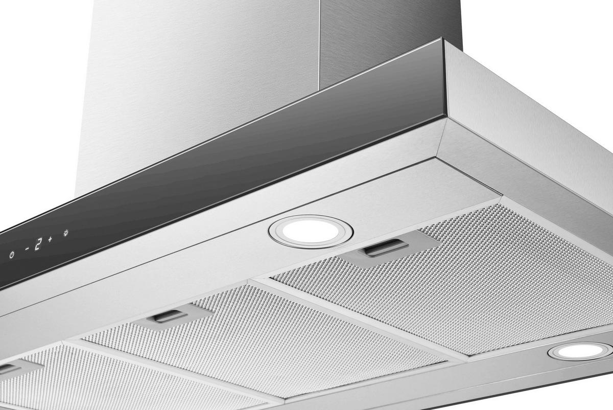Dunstabzugshaube CH44199IX-21 Edelstahlfarben - Edelstahlfarben, Trend, Glas/Metall (89,5/65/60cm) - Respekta