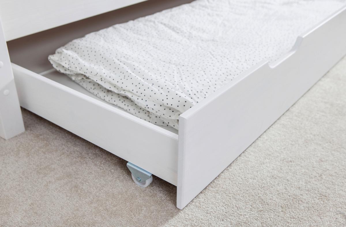 Hausbett Kay ca. 80x160 cm Weiß - Naturfarben/Weiß, MODERN, Holz/Textil (80/160cm) - MID.YOU