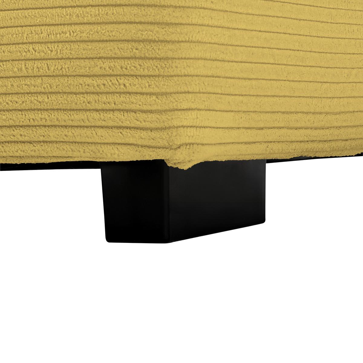 Ecksofa Pedro Senfgelb - Senfgelb/Schwarz, MODERN, Kunststoff/Textil (300/190cm) - Mömax