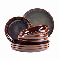 TAFELSERVICE ELINA UNO - Rotbraun, Basics, Keramik - Mäser