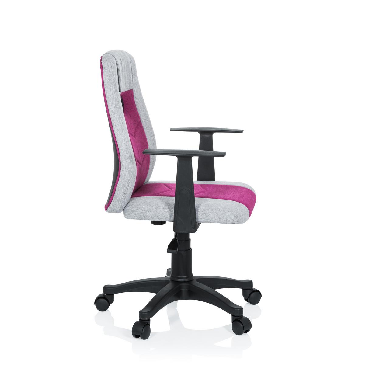 Mladinski Vrtljivi Stol Kiddy Extra, Siva, Roza - pink/siva, Basics, umetna masa (55/95-105/45cm) - MID.YOU