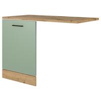 Fronta Pomivalnega Stroja Cara, Zelena, Hrast - zelena/hrast artisan, Konvencionalno, leseni material (110/85/60cm) - FlexWell