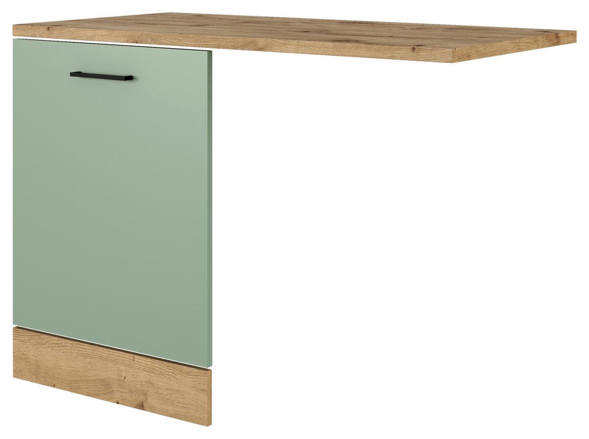 Fronta Pomivalnega Stroja Cara, Zelena, Hrast - zelena/hrast artisan, Konvencionalno, leseni material (110/85/60cm) - FlexWell