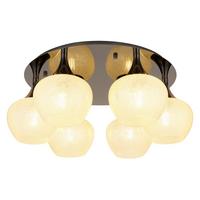 Deckenleuchte Maxy Klar/Schwarz max. 40 Watt - Klar/Schwarz, KONVENTIONELL, Glas/Metall (65/26,5cm) - Globo