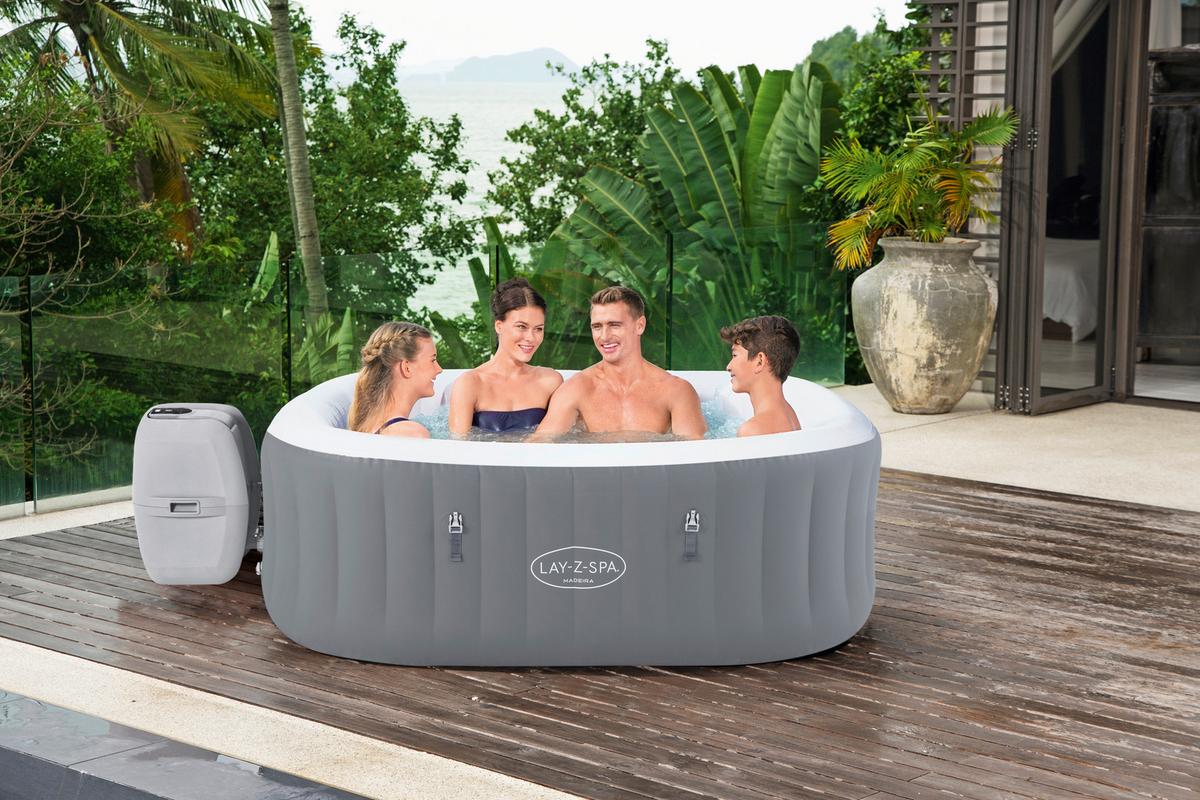 JACUZZI YUI - szary, Modern, tworzywo sztuczne/metal (180/66cm) - Bestway