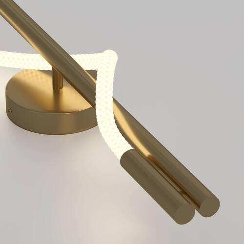 Wandleuchte Tau Weiß/Goldfarben max. 13 Watt - Goldfarben/Weiß, Trend, Metall (84,4/13/16,7cm) - MAYTONI