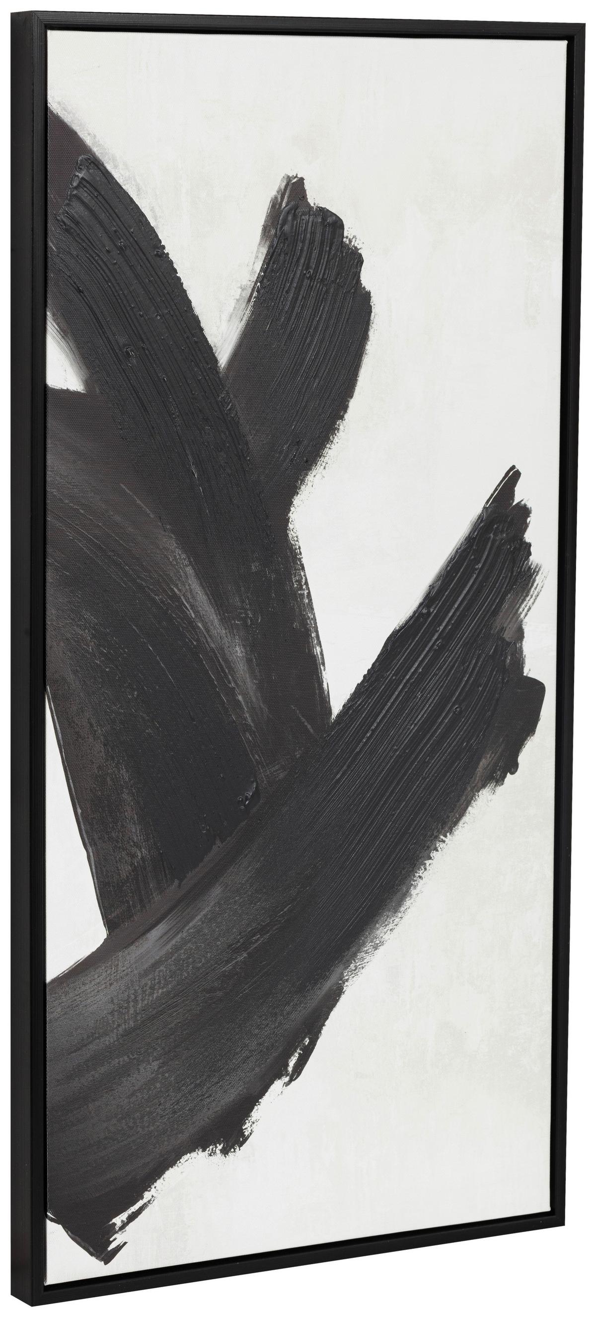 Slika Sa Ramom 105x70cm Maddie - bela/crna, Moderno, drvo/tekstil (105/70/2,8cm) - Mömax