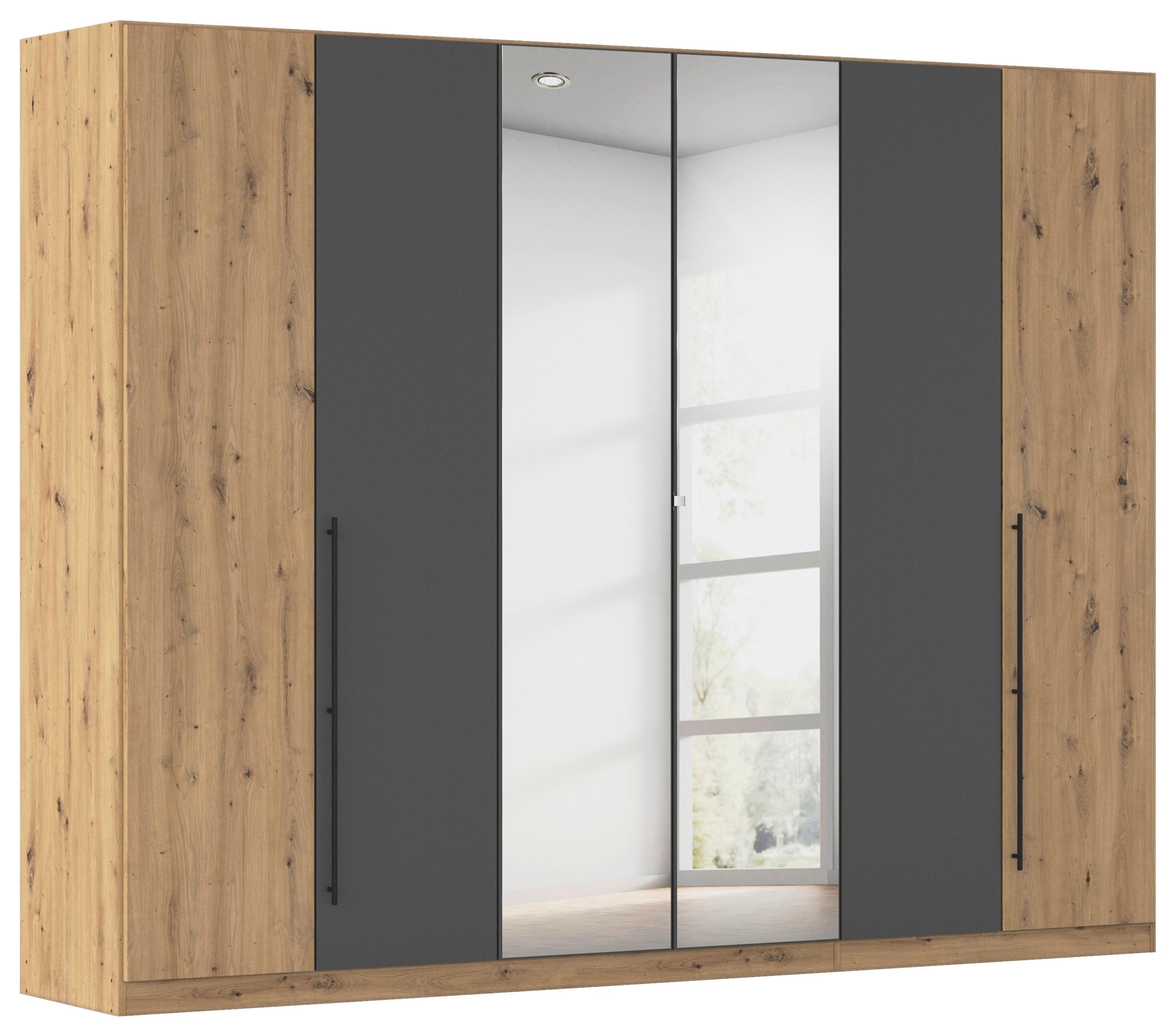 Kleiderschrank Safari Grau/Eiche Artisan - Eiche Artisan/Grau, KONVENTIONELL, Holzwerkstoff/Metall (271/229/54cm) - Based