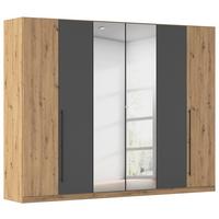 Kleiderschrank Safari Grau/Eiche Artisan - Eiche Artisan/Grau, KONVENTIONELL, Holzwerkstoff/Metall (271/229/54cm) - Based