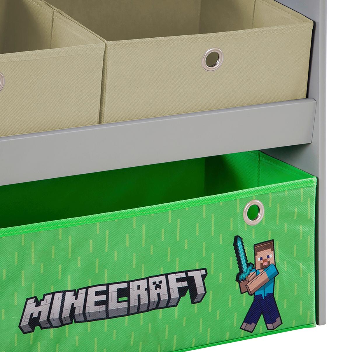 Kinderregal Minecraft ca. 60x63,5x30 cm Grün/Blau - Blau/Multicolor, MODERN, Holzwerkstoff/Textil (60/63,5/30cm) - Minecraft