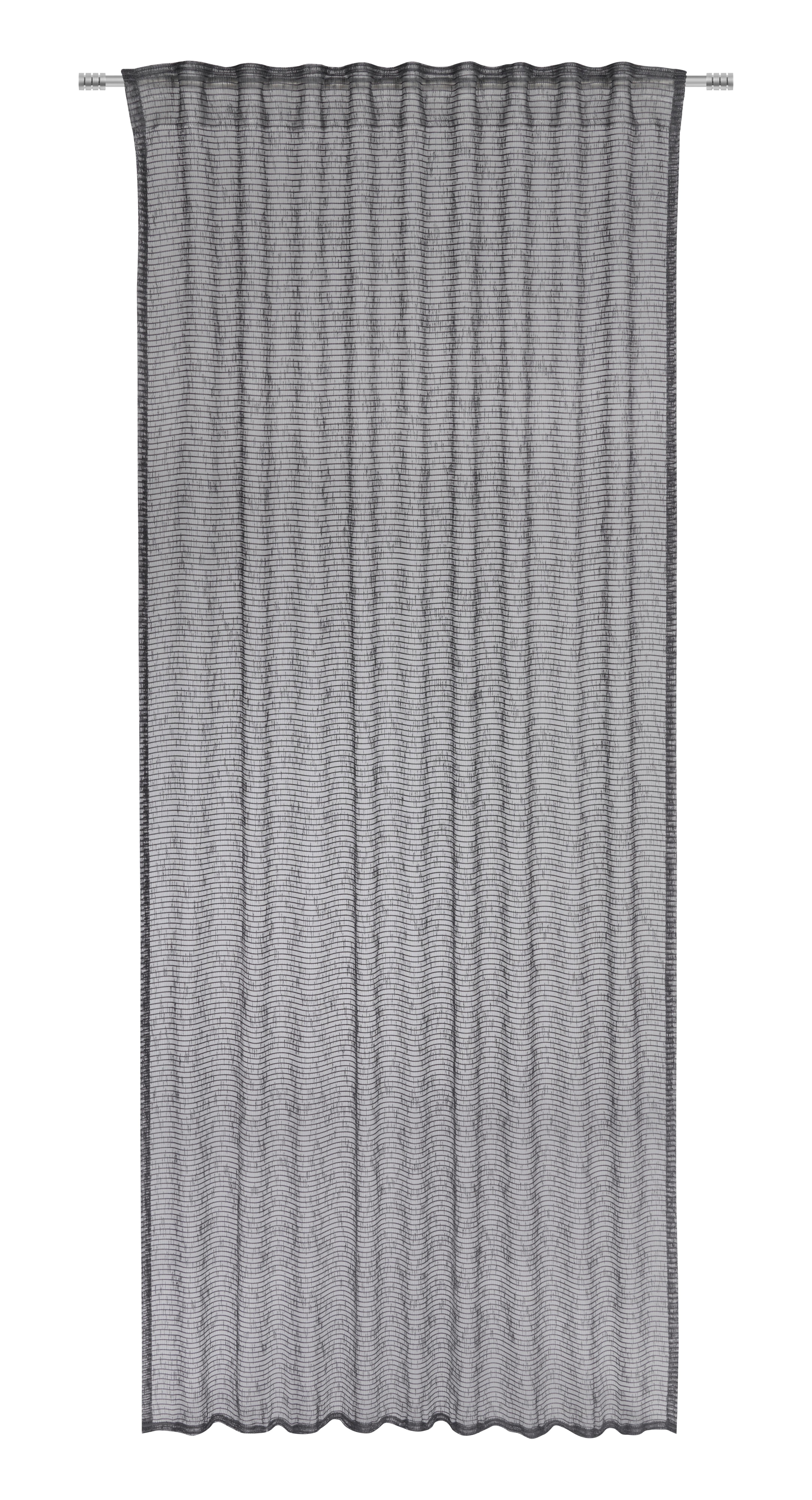 Fertigvorhang Luka in Anthrazit ca. 135x245cm - Anthrazit, KONVENTIONELL, Textil (135/245cm) - Premium Living