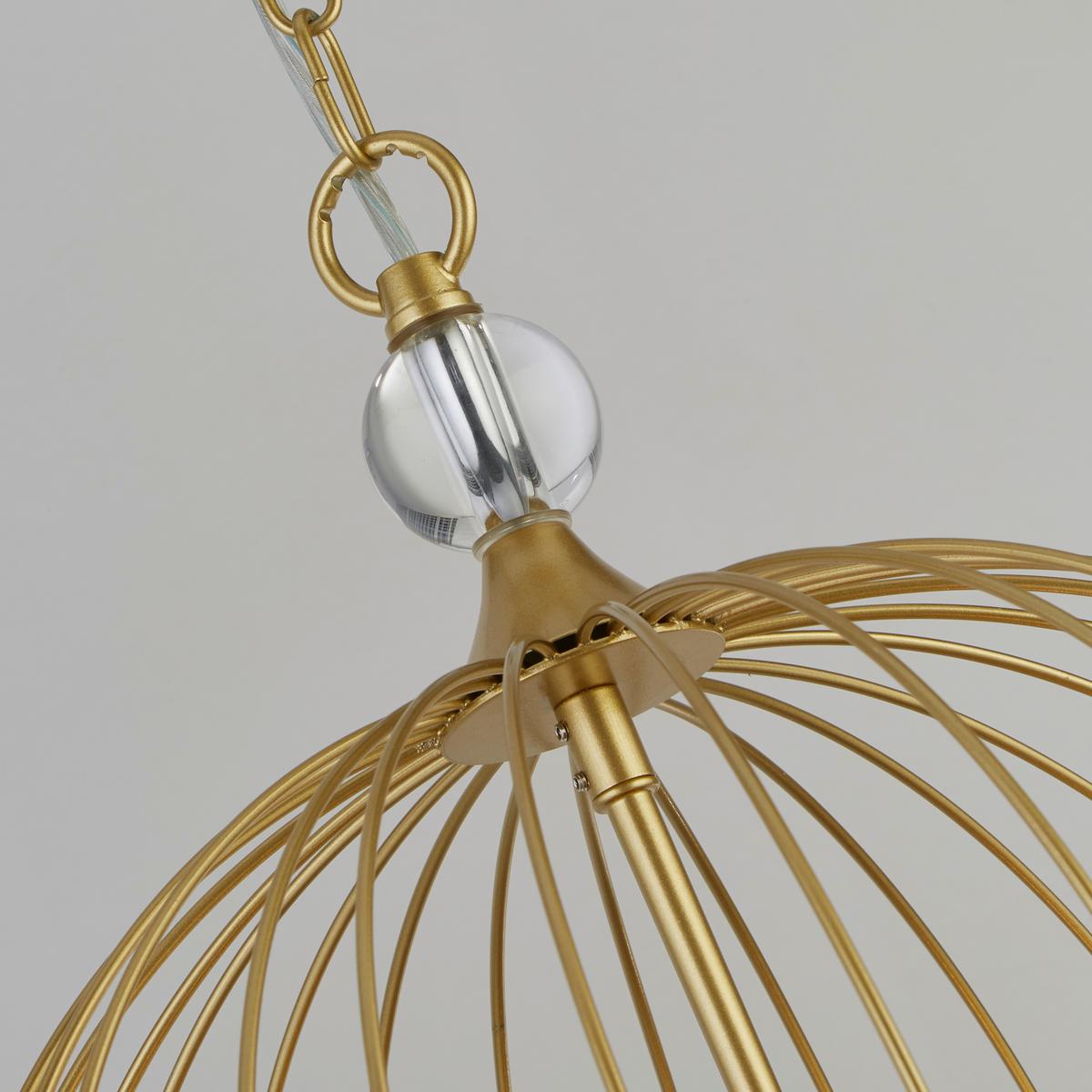 Kristály Függőlámpa Shower 30216-5go - aranyszínű, Design, üveg/fém (36/150cm)