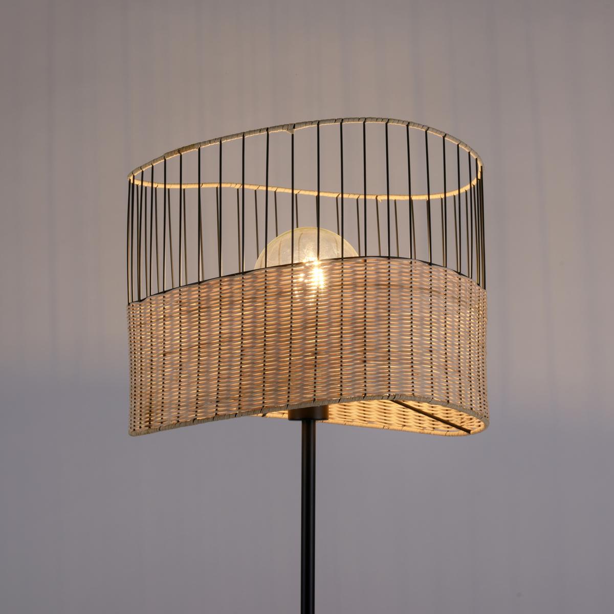 LAMPA STOJĄCA REED - czarny, Modern, tworzywo sztuczne/metal (39/39/152cm)