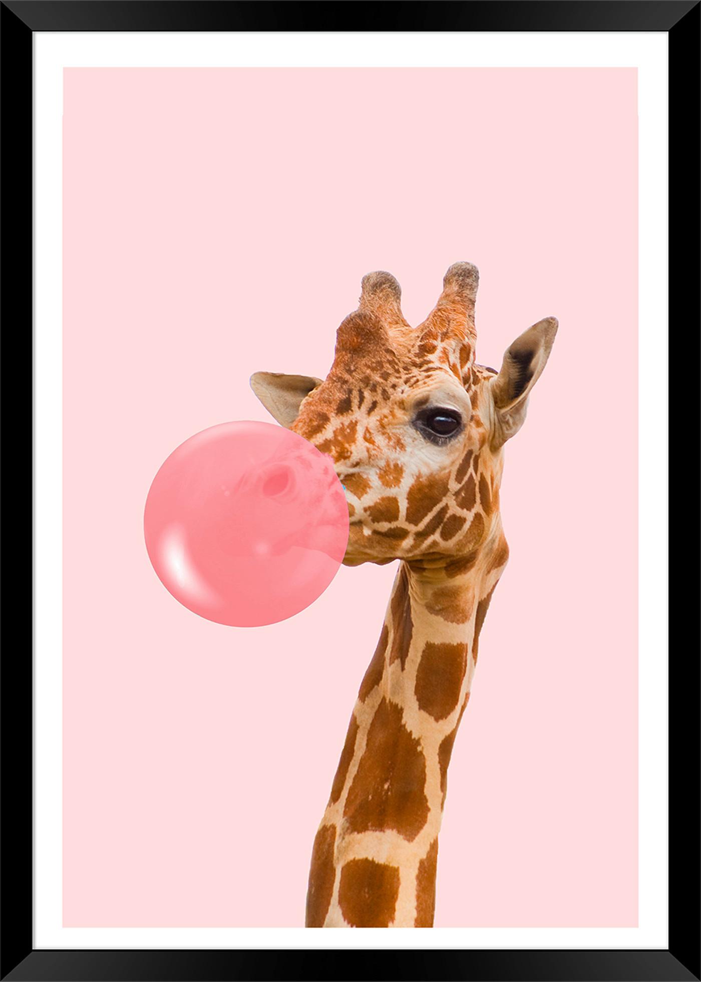 Bild Vous ca. 30x40cm - Braun/Rosa, Holzwerkstoff/Papier (30/40cm) - Modern Living