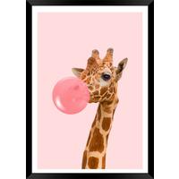Bild Vous ca. 30x40cm - Braun/Rosa, Holzwerkstoff/Papier (30/40cm) - Modern Living
