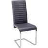 Nihajni Stol Elisa, Siva - barve kroma/siva, Moderno, kovina/tekstil (43/101/59cm) - Mömax