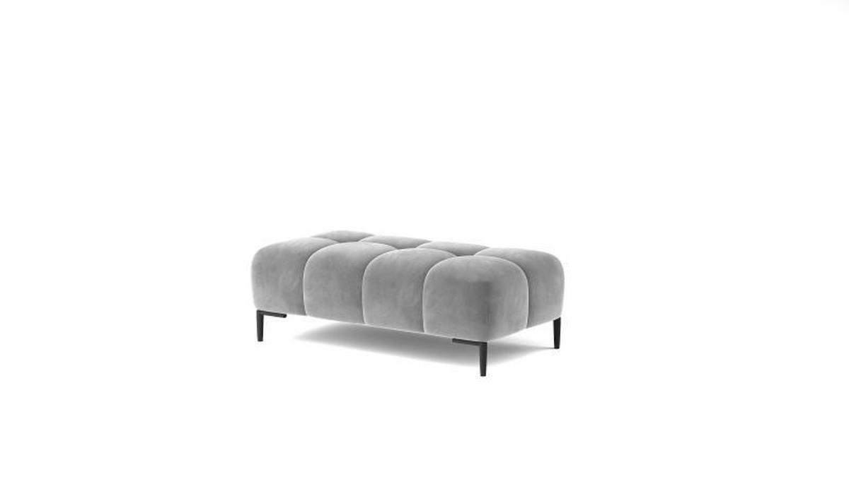 Tabure Imperia - siva/crna, Moderno, tekstil/metal (134/44/71cm) - Modern Living