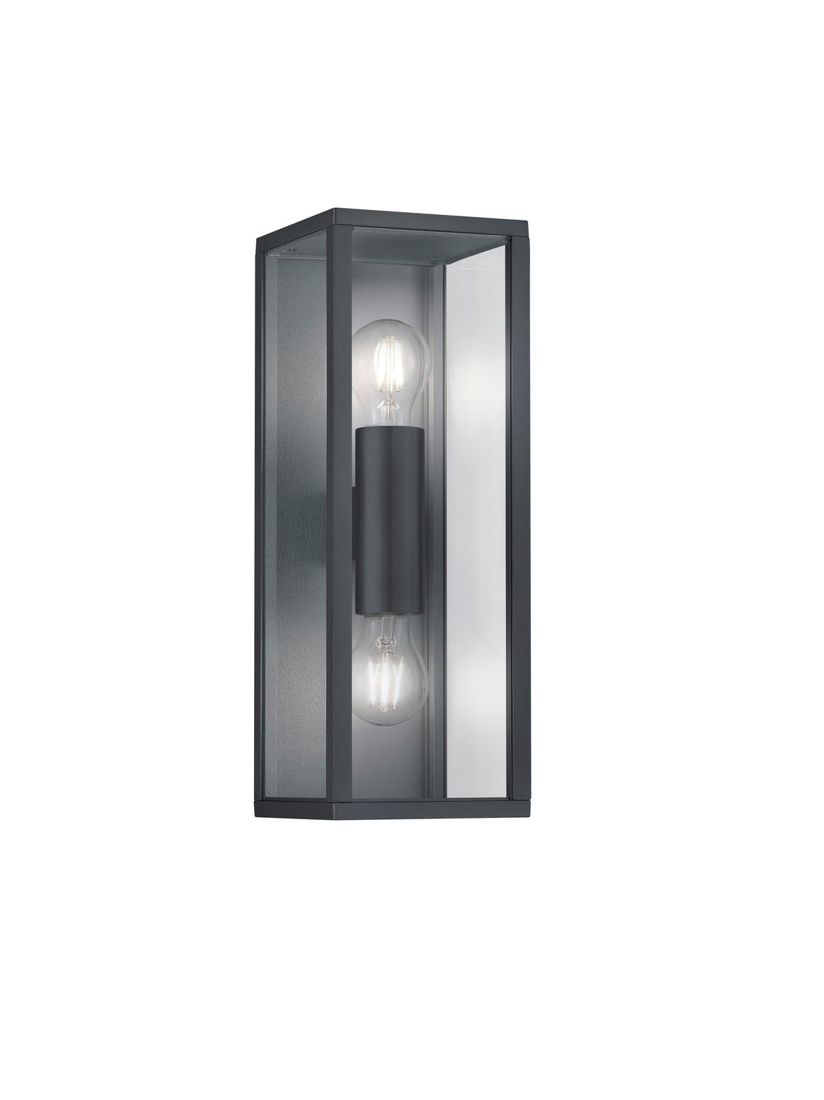 Außenwandleuchte Garonne in Anthrazit/Alufarben max. 10W - Klar/Anthrazit, Basics, Kunststoff/Metall (38/14/13,5cm) - Trio Leuchten